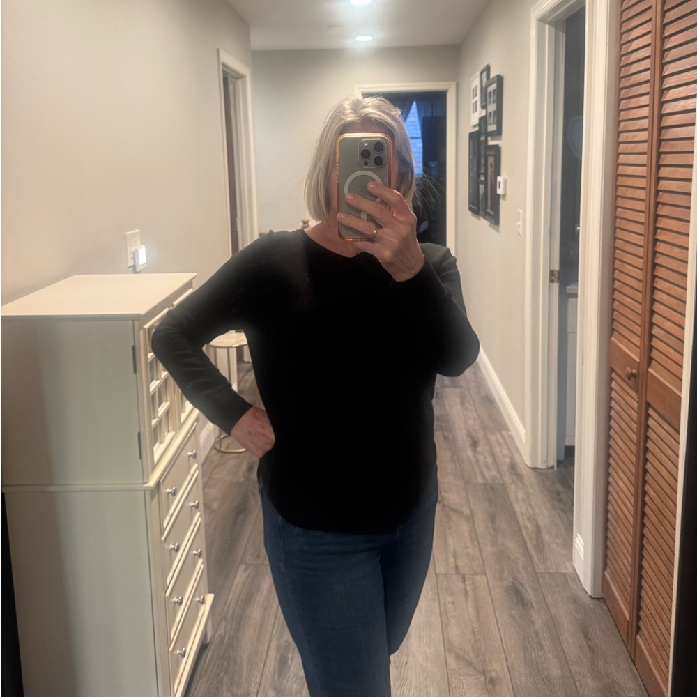 LOFT Black Long Sleeve Women's Top